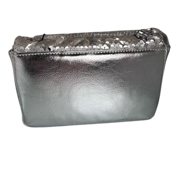 NICOLE MILLER Silver Sequin Crossbody Bag New with Tag MSRP $50 - Picture 8 of 11